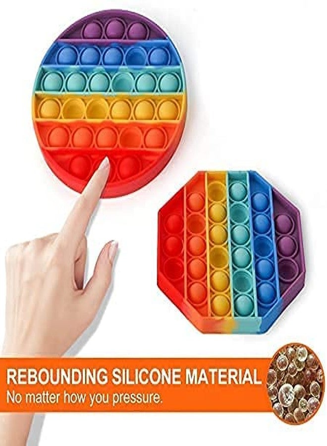 MIRARIYA Poppet Pop It Fidget Toys, Push Pop Bubble Fidget Sensory Toy, Autism Special Needs Silicone Stress Relief Toy, Great Fidget Toy for Kids and Adults (Hexa - Round) - Image 2